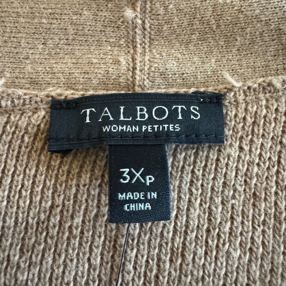 Talbots Cozy Tan Women's Sweater 3x Petite BNWT - Picture 2 of 6